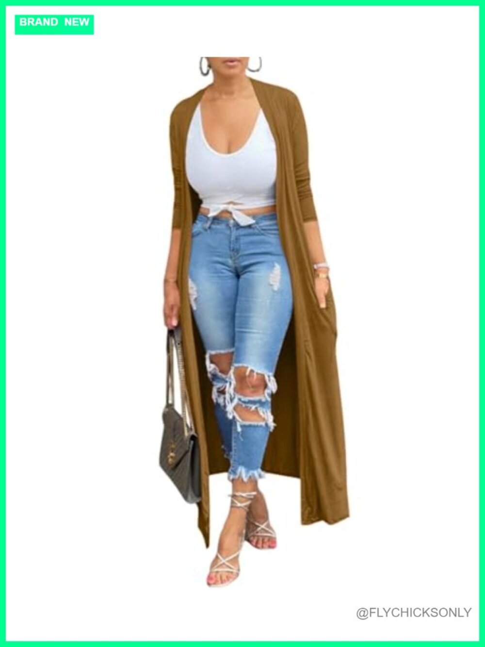 Lightweight Open Front Maxi Drape Cardigan with Pockets